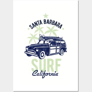 Surf California Woodie Beach T-Shirt Posters and Art